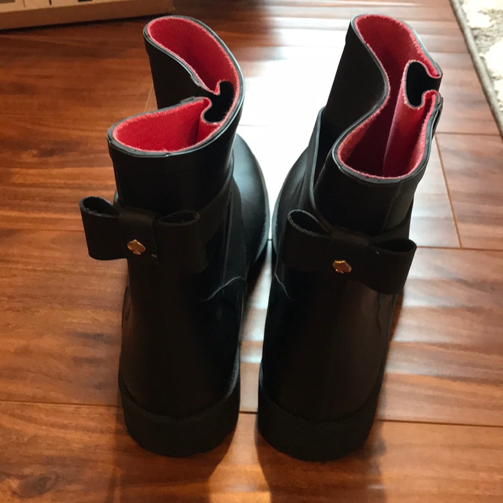 Black Kate Spade rain boots size 11